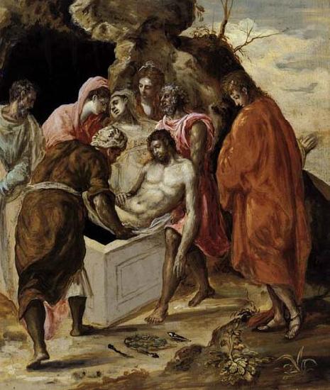 GRECO, El The Entombment of Christ late oil painting image